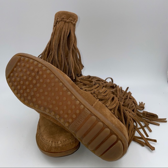 Minnetonka tiered fringed suede boots - Picture 5 of 6